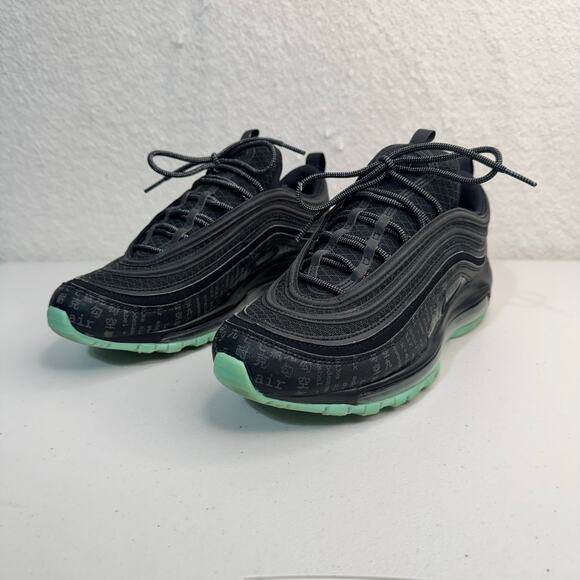 Jordan Nike Air Max 97 ‘Matrix’ Sneakers Black Green Glow Athletic Shoes Size 9 main image 10